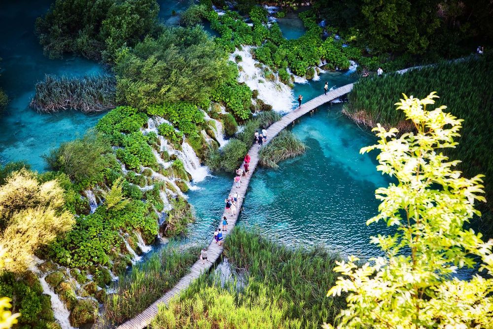 Beautiful waterfalls Plitvice lakes, Croatia