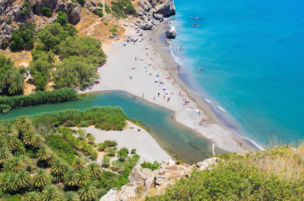 Preveli palm beach on Crete island, Greece © Shutterstock
