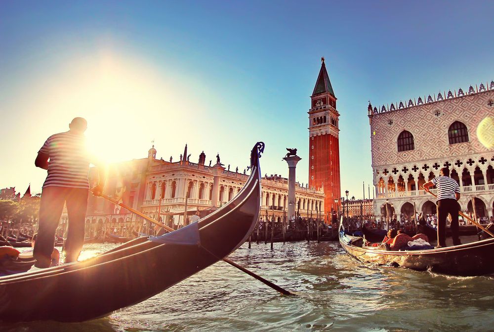 Gondolas in Venice © Shutterstock