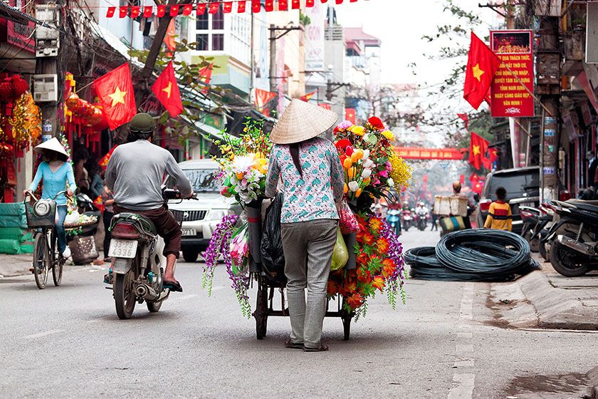 Busy streets of Hanoi, Vietnam