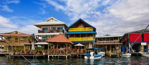 View of Bocas Town from the waterfront.
