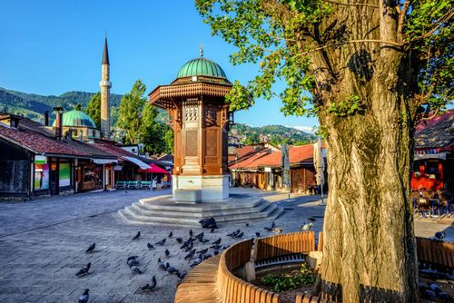 bascarsija-square-sebilj-fountain-sarajevo-bosnia-and-herzegovina-shutterstock_574540984