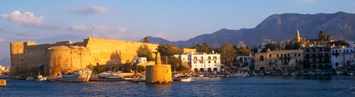 Kyrenia is a town on the northern coast of Cyprus noted for its historic harbour and castle. North Cyprus.