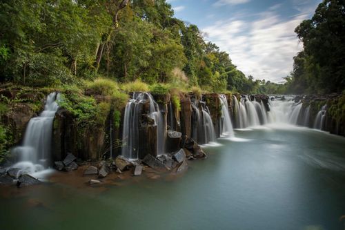 Tad Paxuam Waterfall in Bolaven Plateau, Laos near the city of Pakse © worawut charoen/Shutterstock