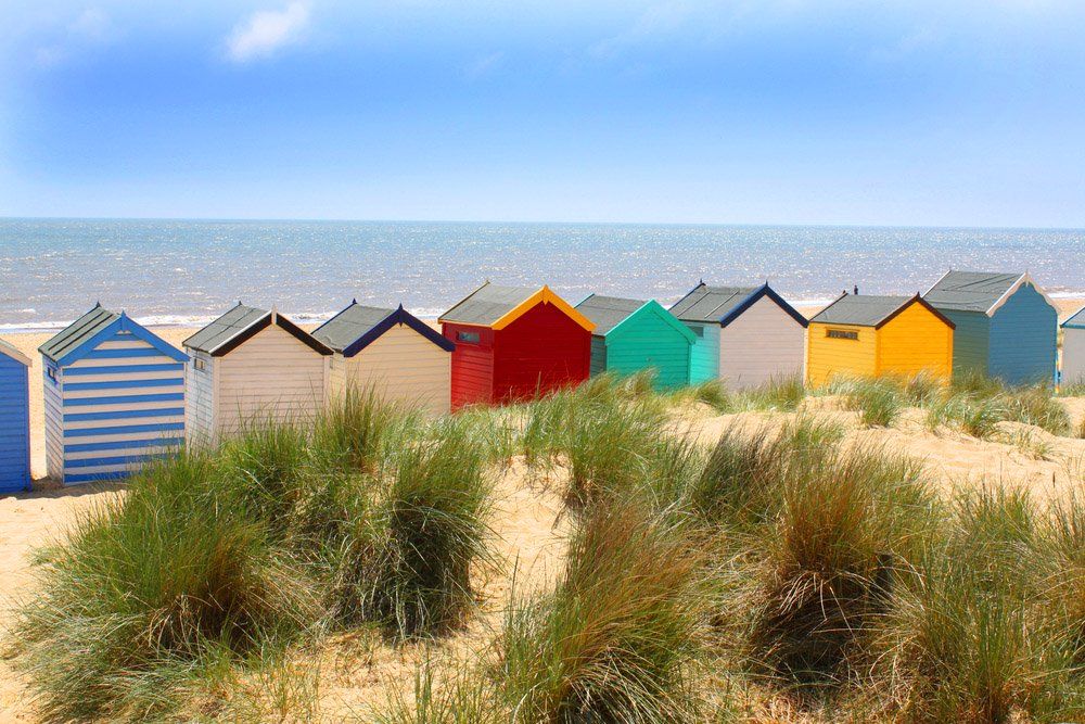 Southwold beach huts, best seaside towns uk