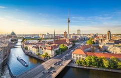 Aerial view of Berlin cityline with TV tower, Germany © canadastock/Shutterstock