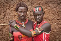 Hamer tribe girls, Omo valley, Ethiopia.
