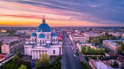 St Petersburg at sunset, Russia