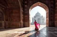 Woman at Taj Mahal, Agra, India © SasinTipchai/Shutterstock